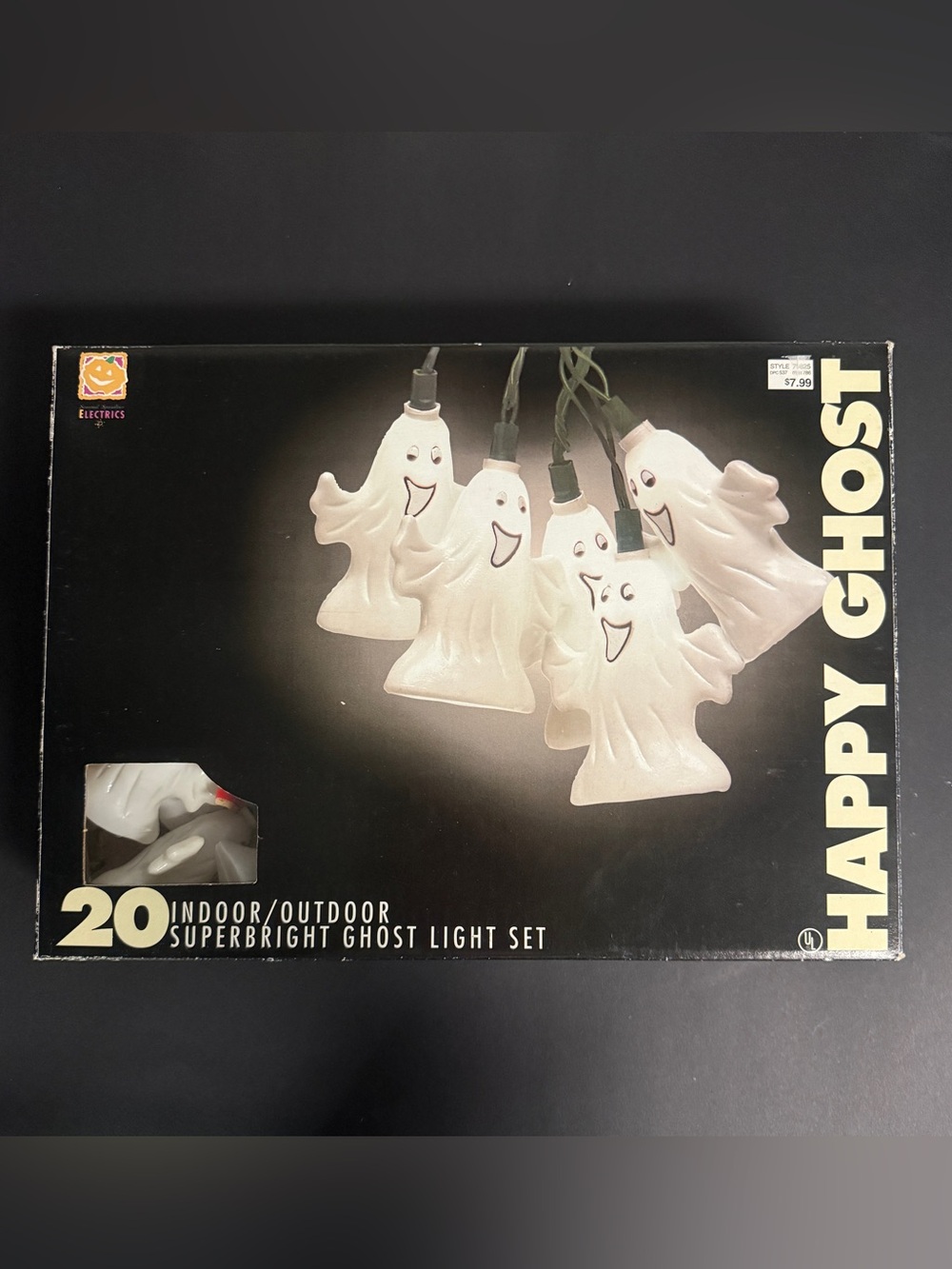 Vintage Halloween 90’s Smiling ghosts & pumpkins Blow Mold 20 String Lights